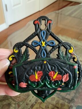 Wilton Products Antique Cast Iron Wall Mount Match Stick Holder